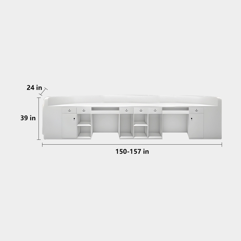 Curved Beauty Salon Bar Counter - image 8