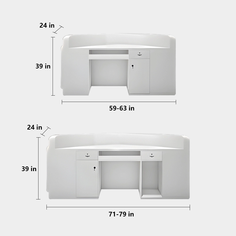 Curved Beauty Salon Bar Counter - image 5