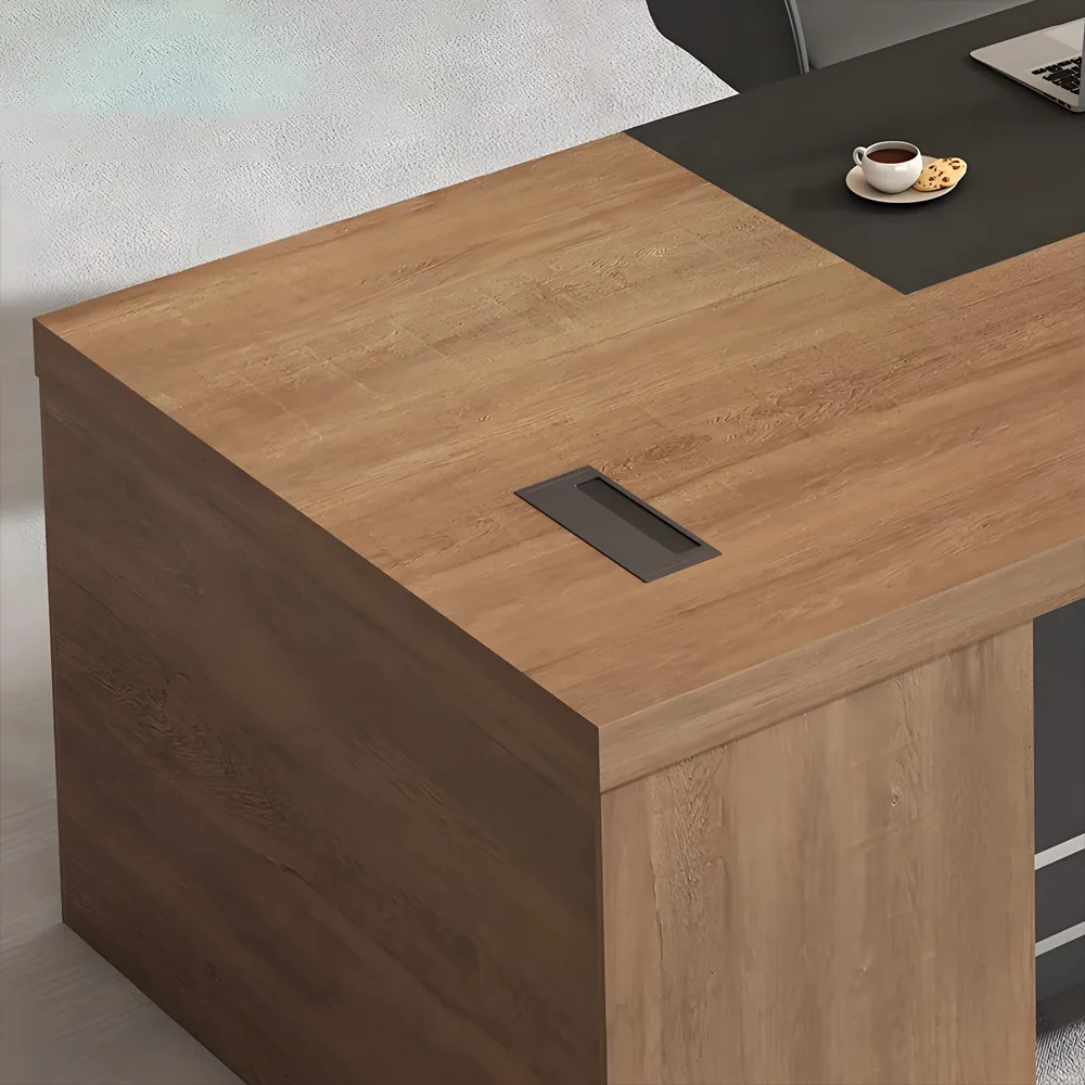 Light luxury minimalist solid wood executive desk - image 16