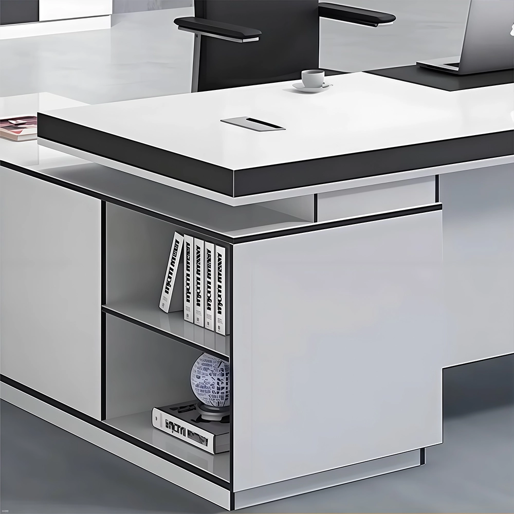 Modern and White Presidential Office Desk - image 15