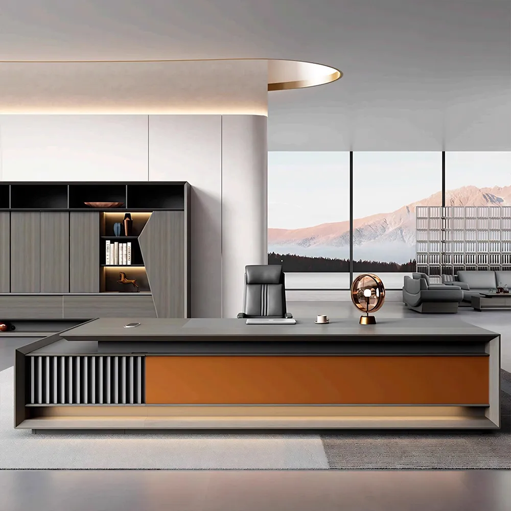 Luxury L-Shaped Office Desk Executive Design - image 13