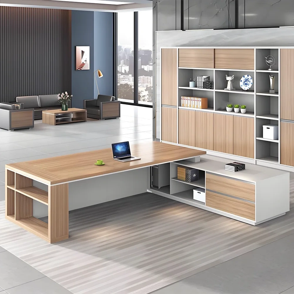 Modern Minimalist Wooden Office Desk - image 13