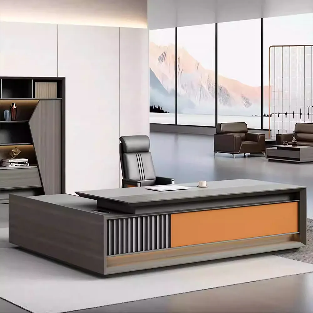 Luxury L-Shaped Office Desk Executive Design - image 11