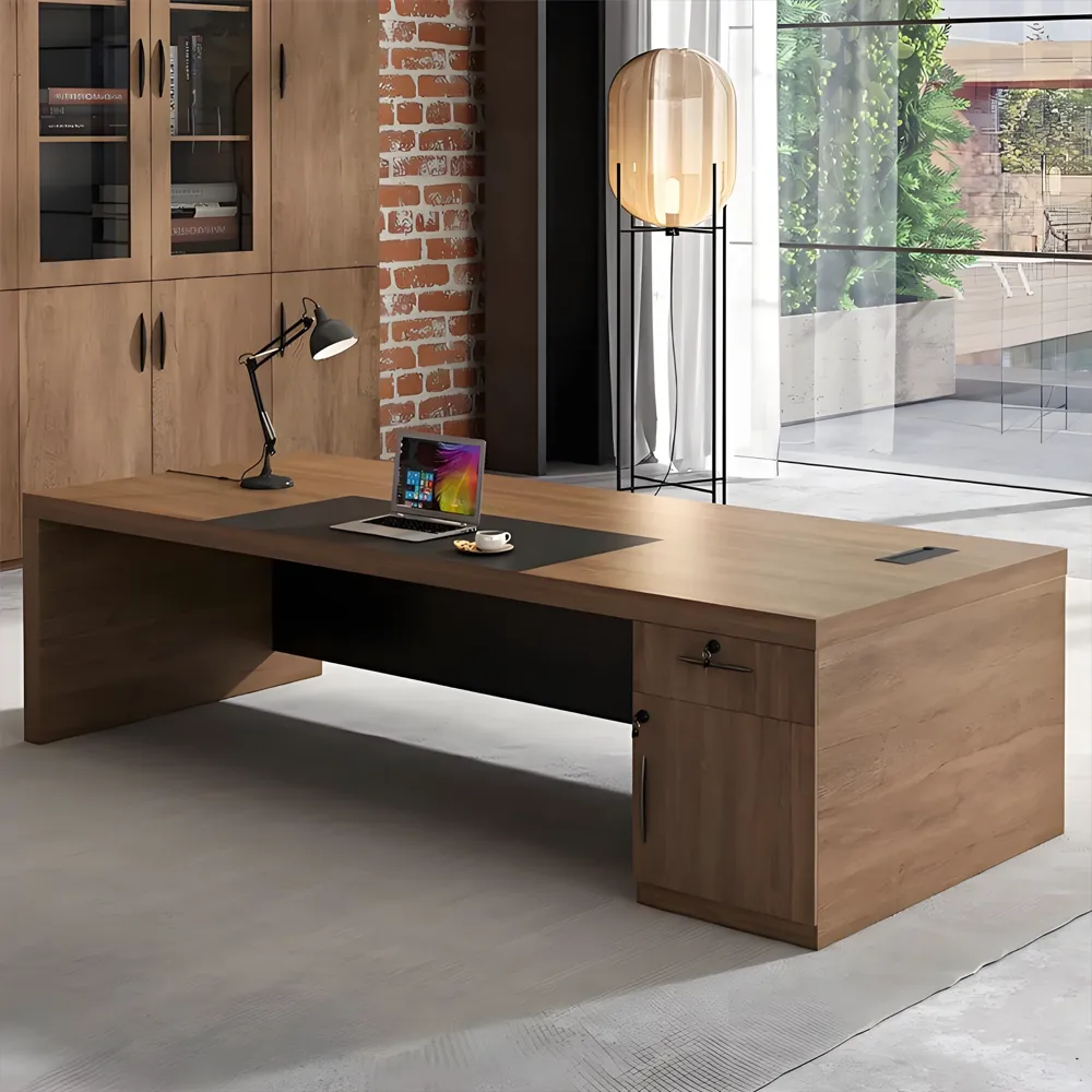 Light luxury minimalist solid wood executive desk - image 13