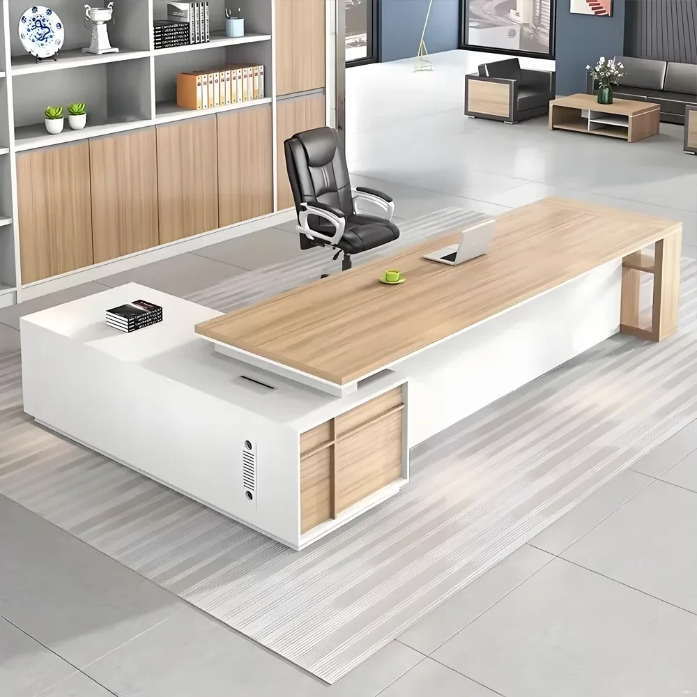 Modern Minimalist Wooden Office Desk - image 9
