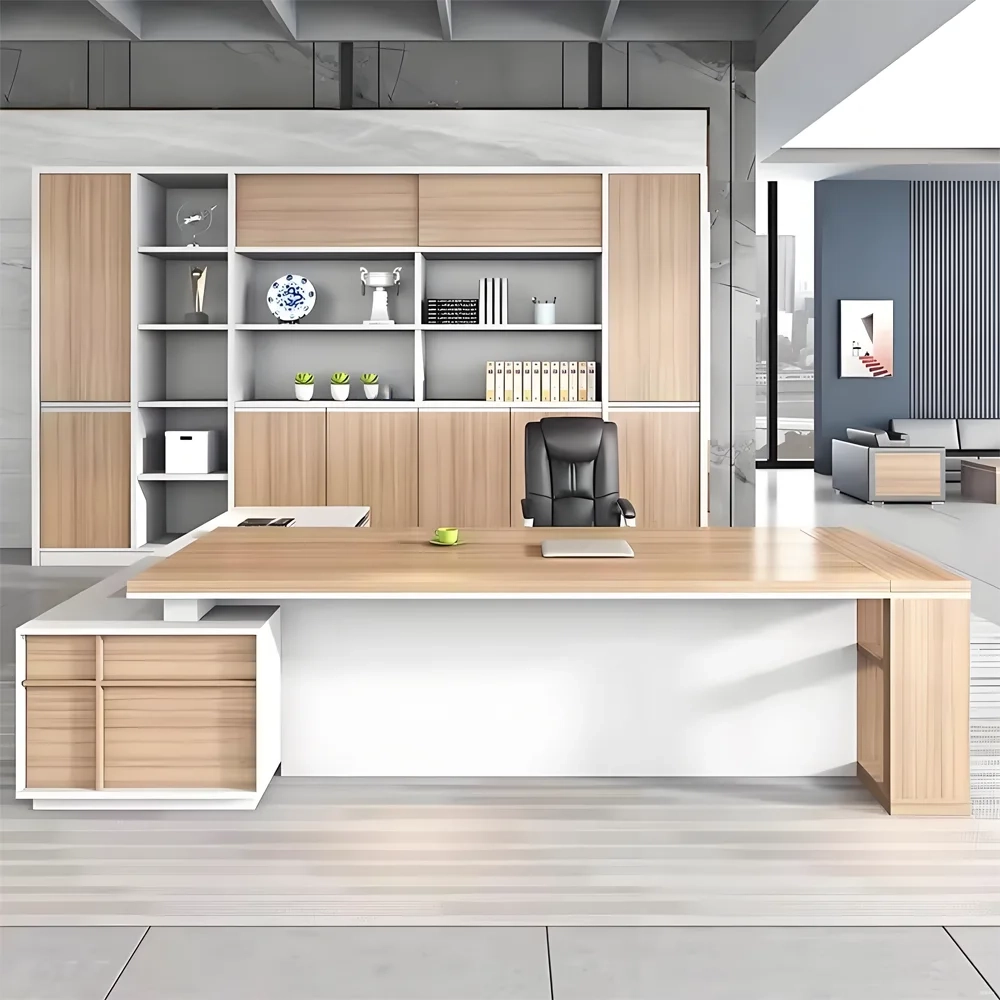 Modern Minimalist Wooden Office Desk - image 12