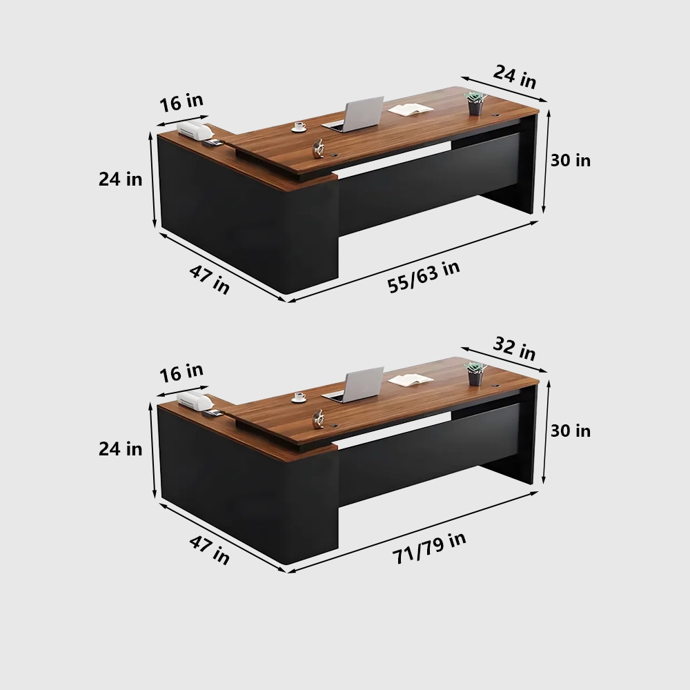 Manager's Office Desk with 5cm Thick Desktop - image 15