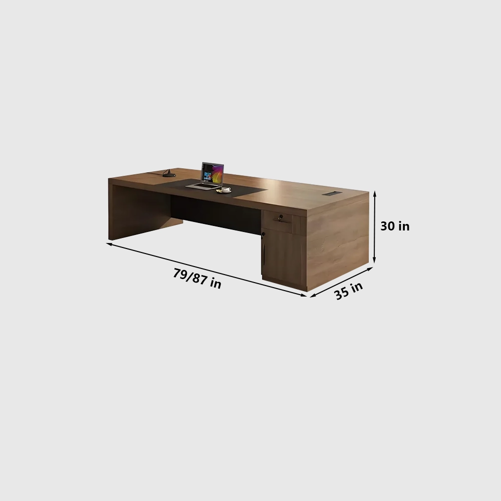 Light luxury minimalist solid wood executive desk - image 18