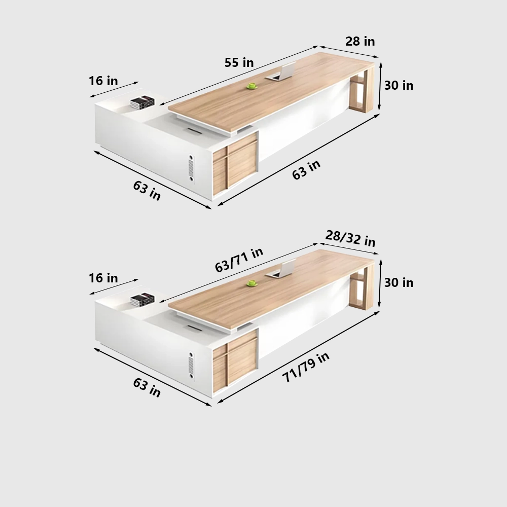 Modern Minimalist Wooden Office Desk - image 17