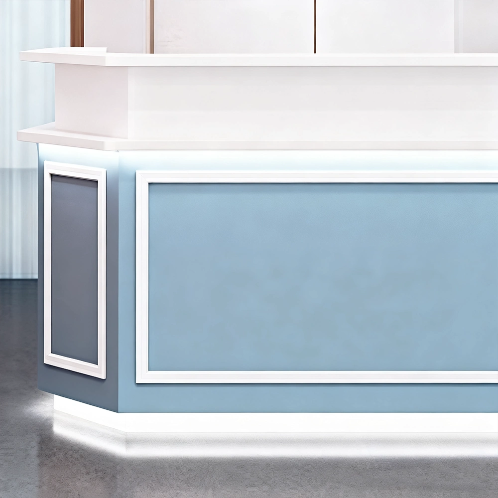 Rectangle Engineered Wood Reception Desk - image 11