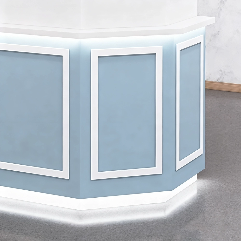 Rectangle Engineered Wood Reception Desk - image 12