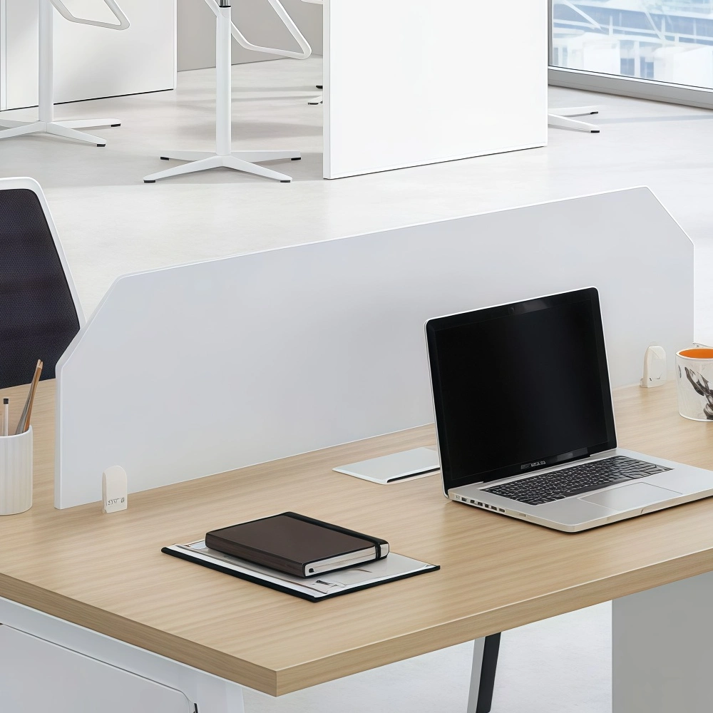 Employee Cubicle Desk with Partition Panels and Office Chair - image 4