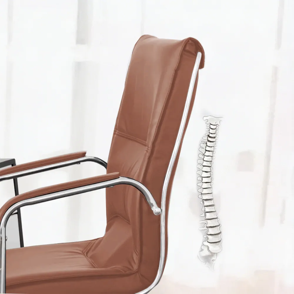 Bowed Leather Office Chair - image 4