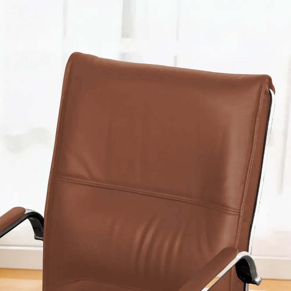 Bowed Leather Office Chair - image 5
