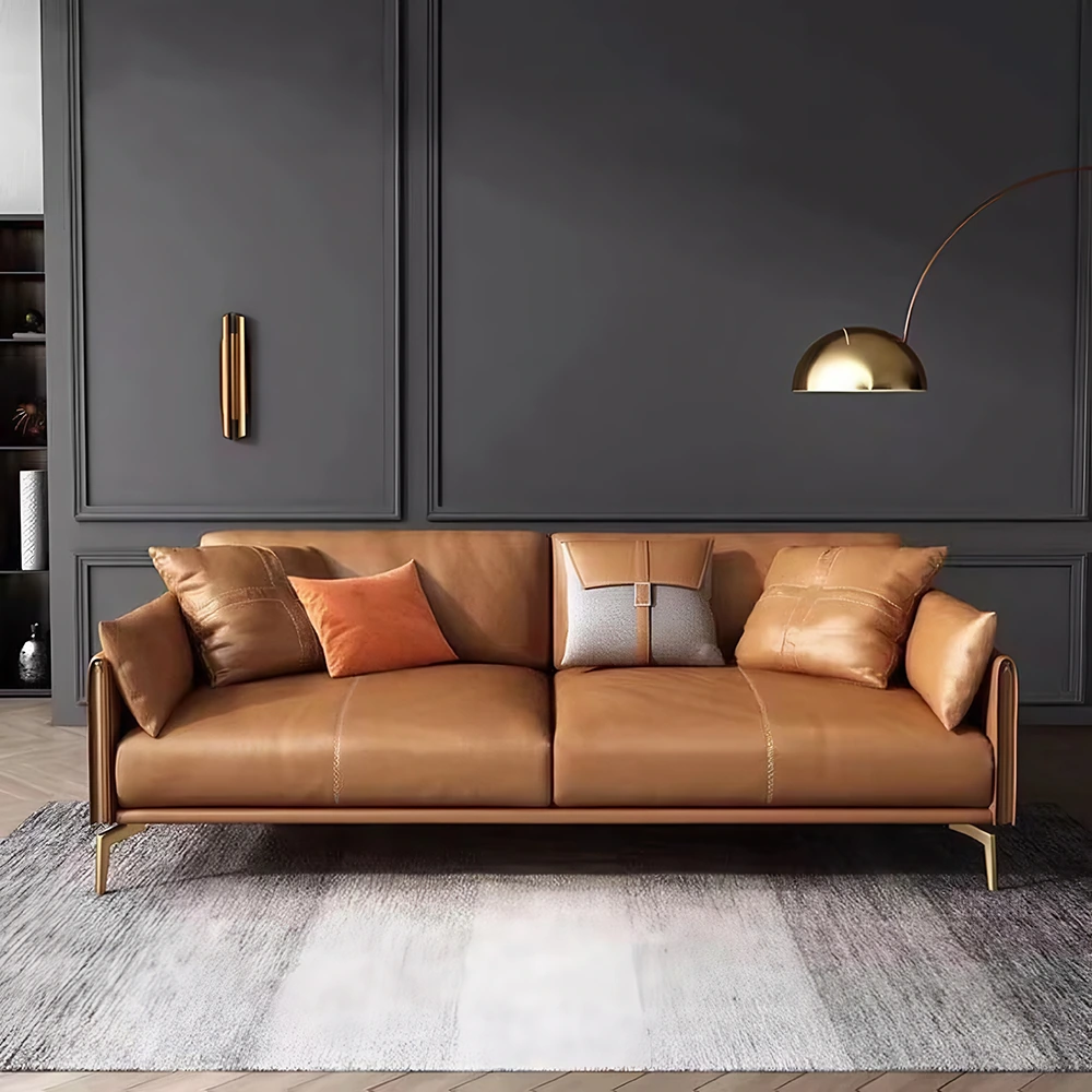 Genuine Leather Italian Style Luxury Sofa - Maoters - image 2