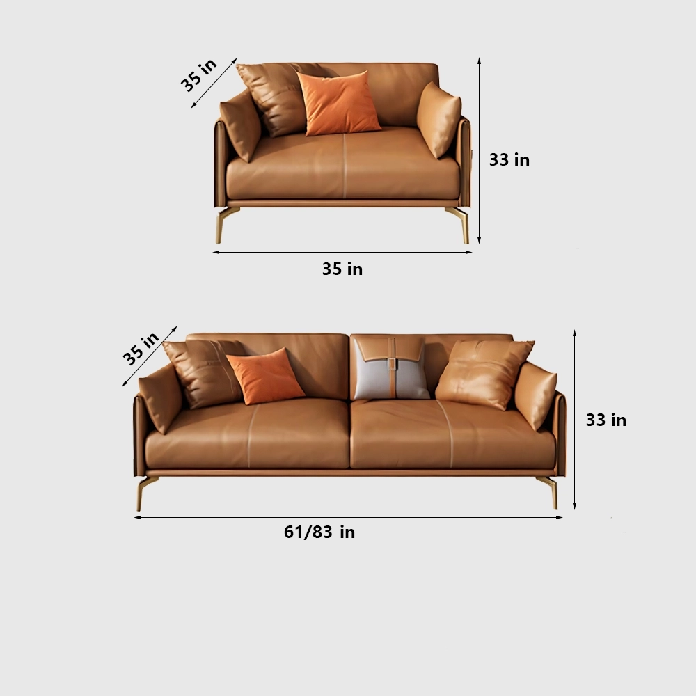 Genuine Leather Italian Style Luxury Sofa - Maoters - image 7
