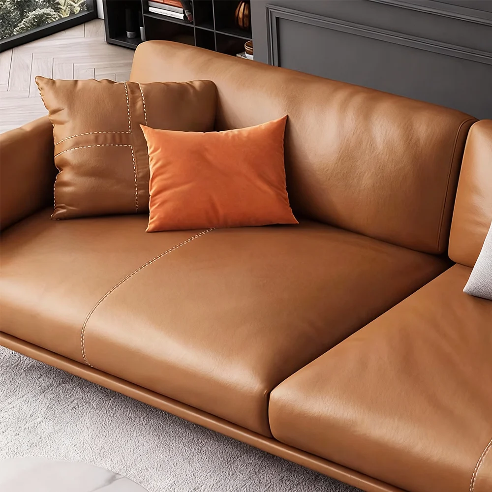 Genuine Leather Italian Style Luxury Sofa - Maoters - image 4