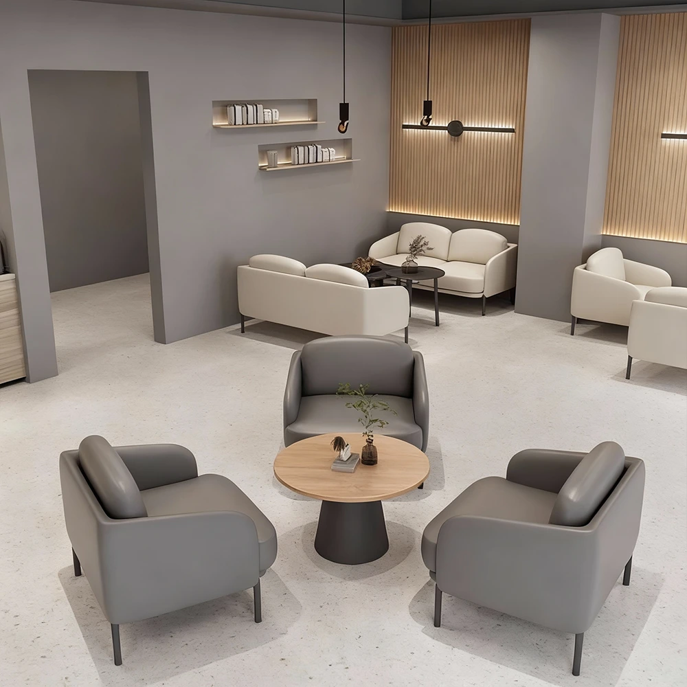 Gray Leisure Coffee Shop Sofa for Two - Maoters - image 3