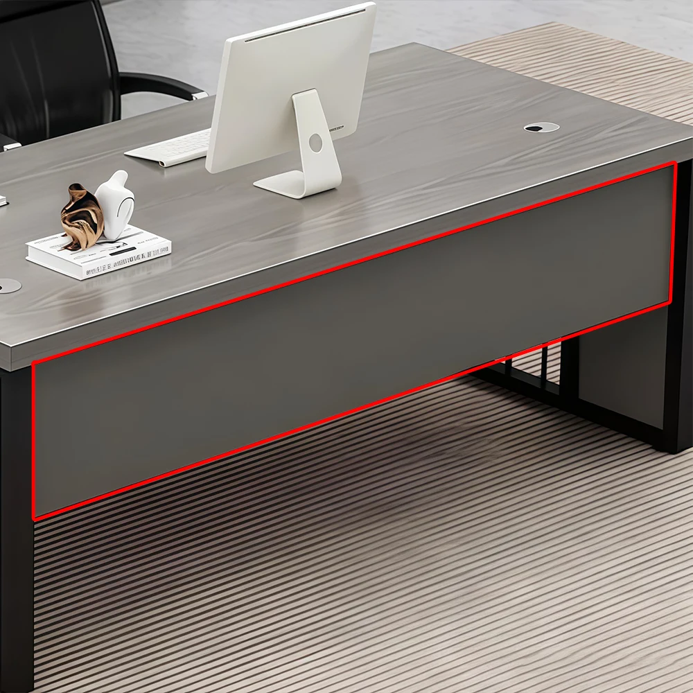 Gray Oak Executive Desk - Modern Office Furniture - image 4