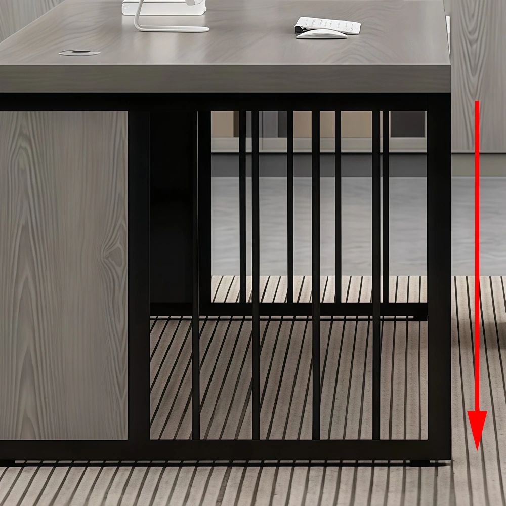 Gray Oak Executive Desk - Modern Office Furniture - image 5