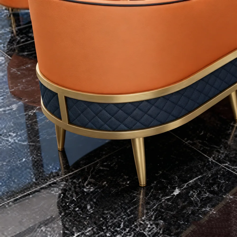 Luxurious Curved Sofa, Orange - Maoters - image 11