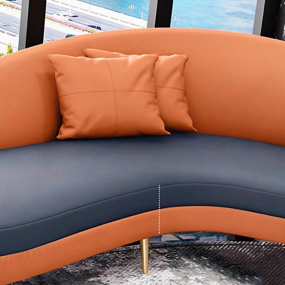 Luxurious Curved Sofa, Orange - Maoters - image 10