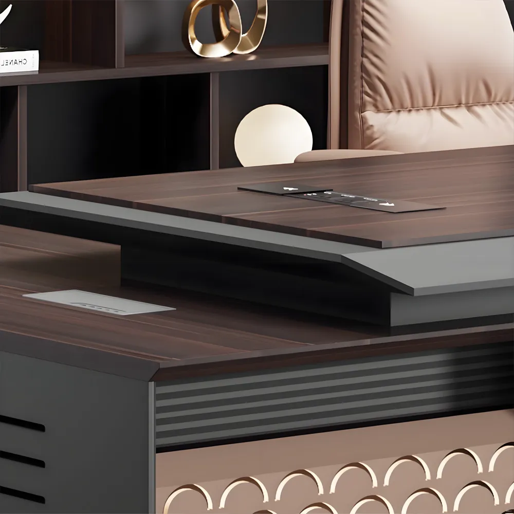 Modern Baking Lacquer Large Desk Chairman Furniture - image 15