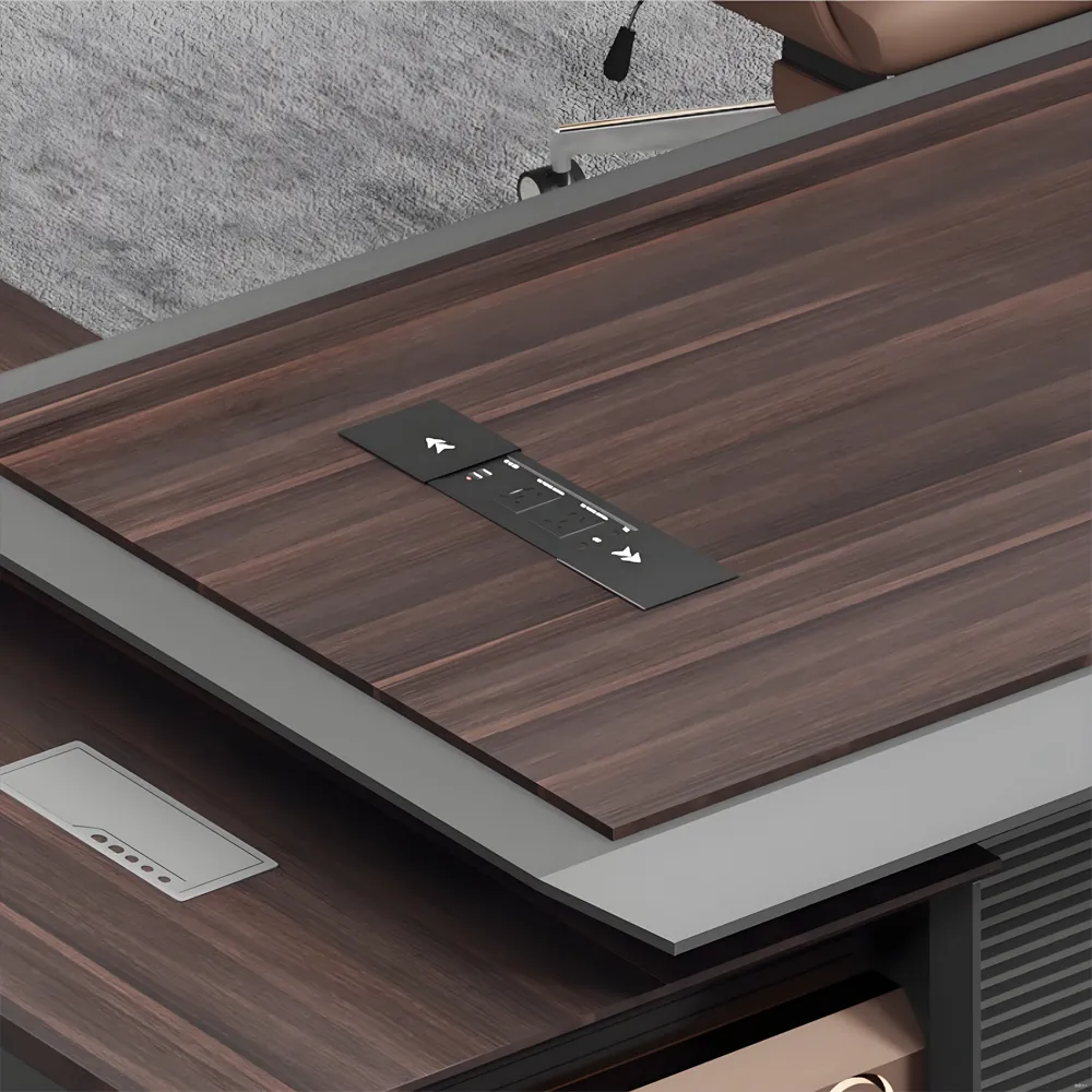 Modern Baking Lacquer Large Desk Chairman Furniture - image 14