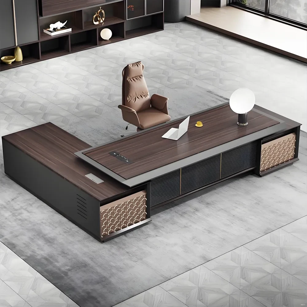 Modern Baking Lacquer Large Desk Chairman Furniture - image 12