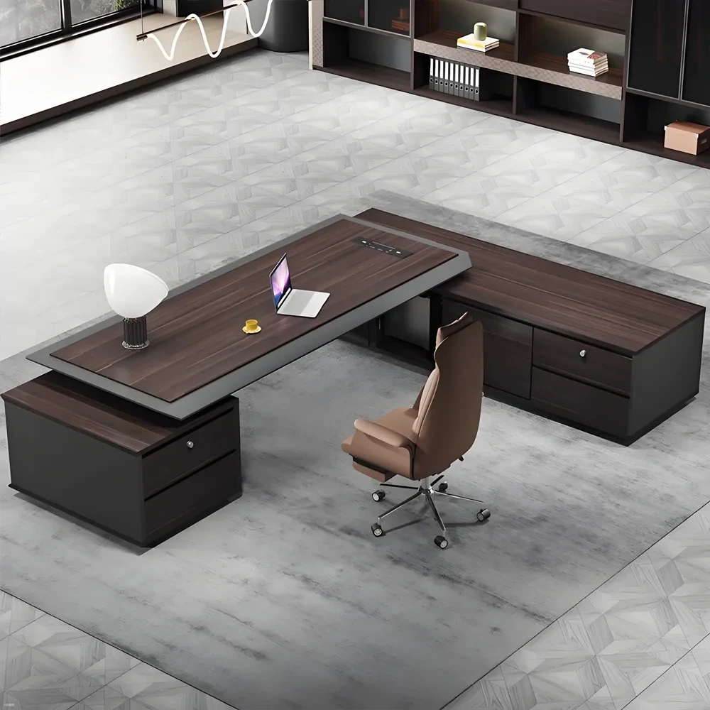 Modern Baking Lacquer Large Desk Chairman Furniture - image 13