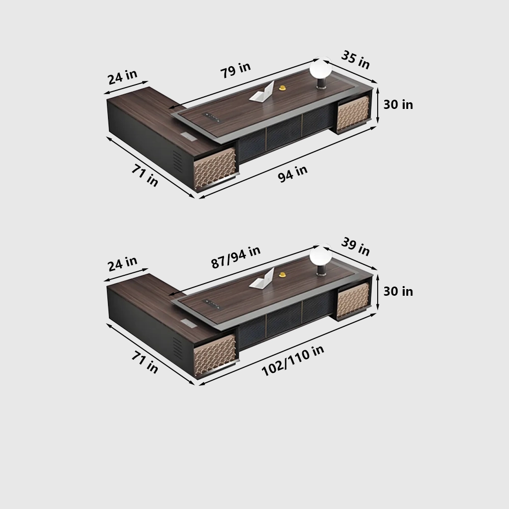 Modern Baking Lacquer Large Desk Chairman Furniture - image 17