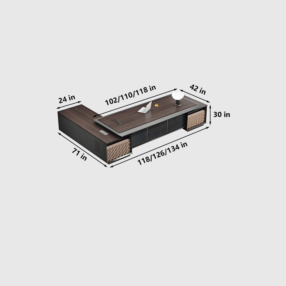 Modern Baking Lacquer Large Desk Chairman Furniture - image 18