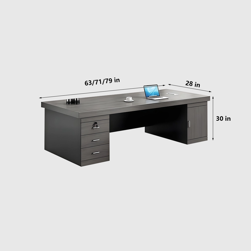 Modern Computer Desk Wood Executive Office Desk - image 15