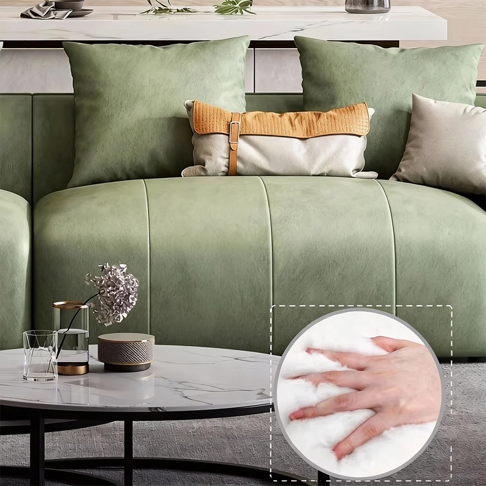 Modern Leather Sectional Modular Sofa with Chaise - image 3