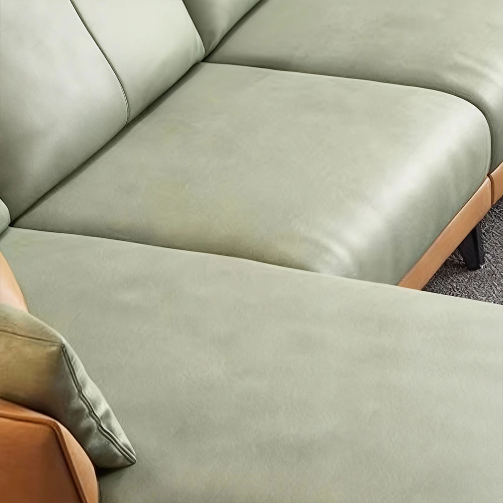 Modern Leather Sectional Modular Sofa with Chaise - image 4