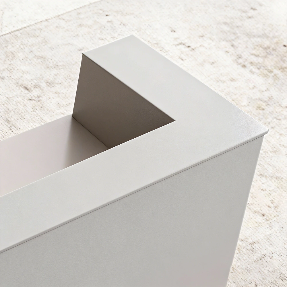 Stainless Steel Reception Desk – Modern Company Front Desk - image 7