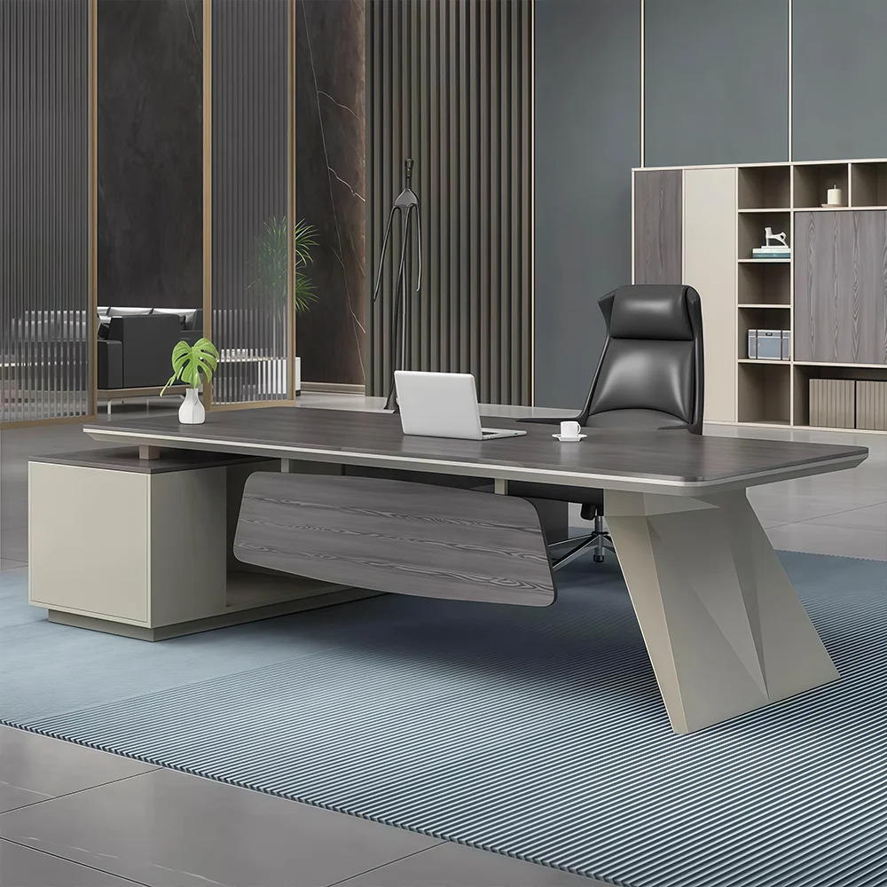Luxury uniquely shaped executive desk - image 8