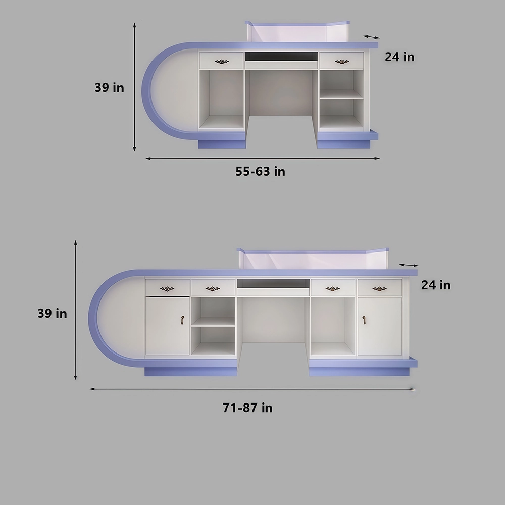 Modern Minimalist Curved Counter - Maoters - image 3