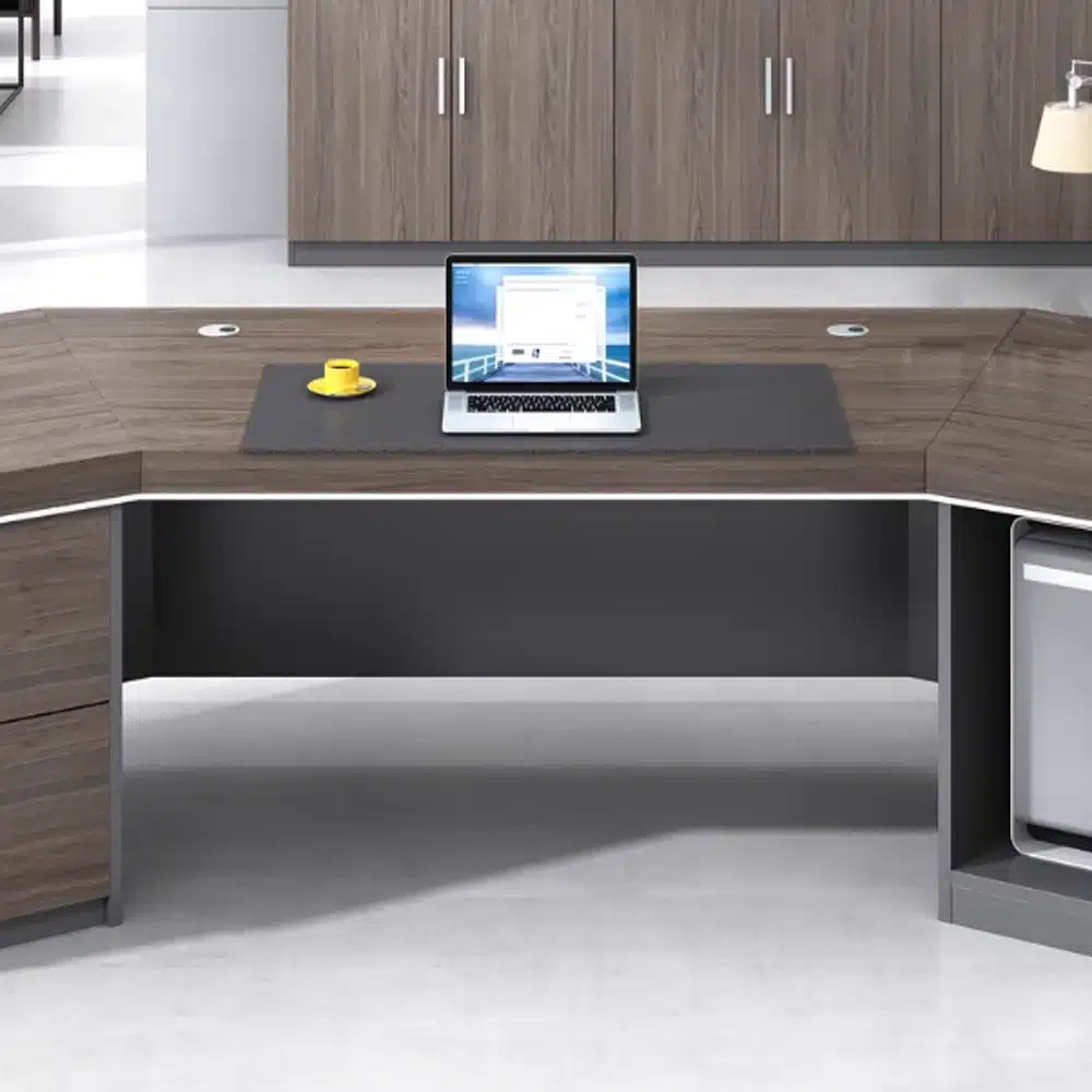 Modern Minimalist Curved Executive Desk - image 3
