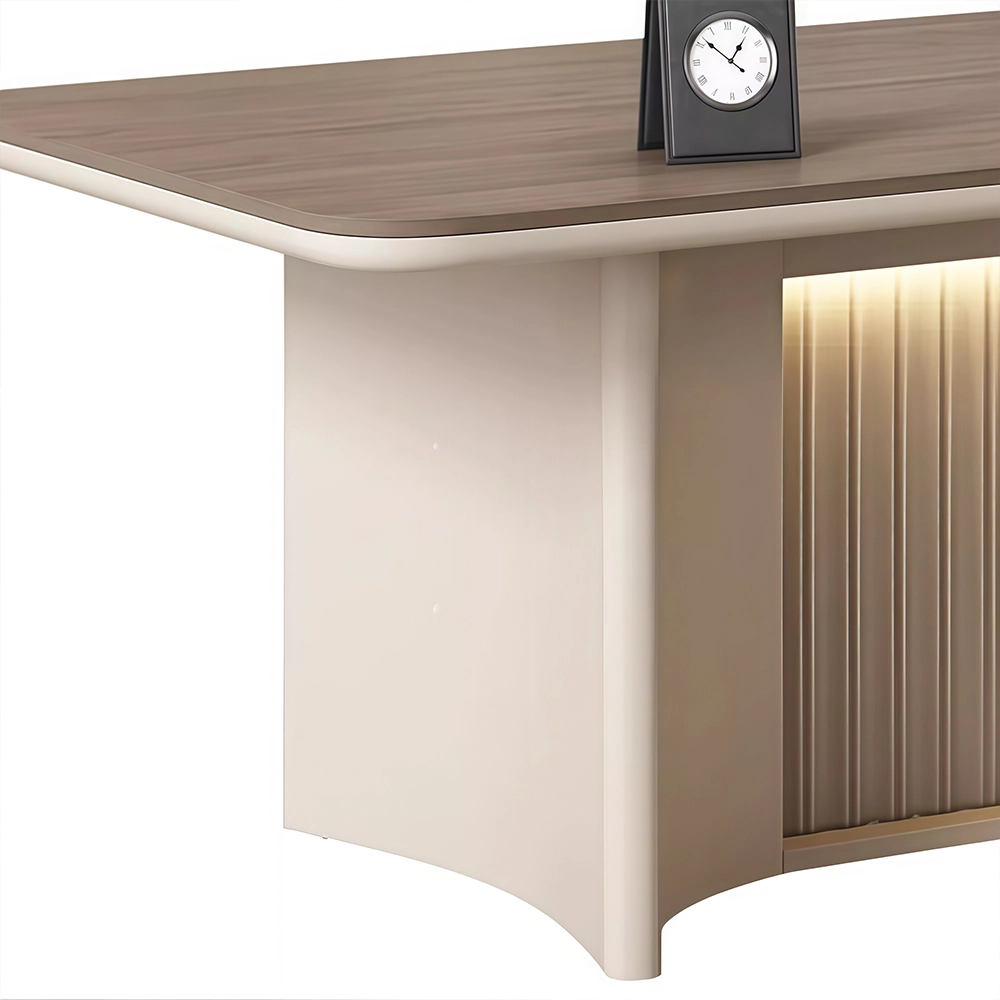 Minimalist luxury executive desk with lights - image 14