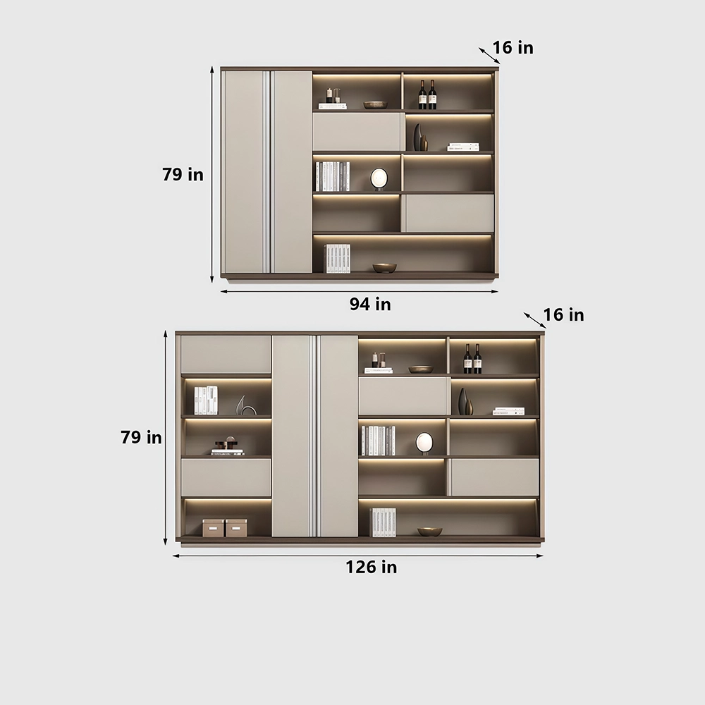 Minimalist luxury executive desk with lights - image 18