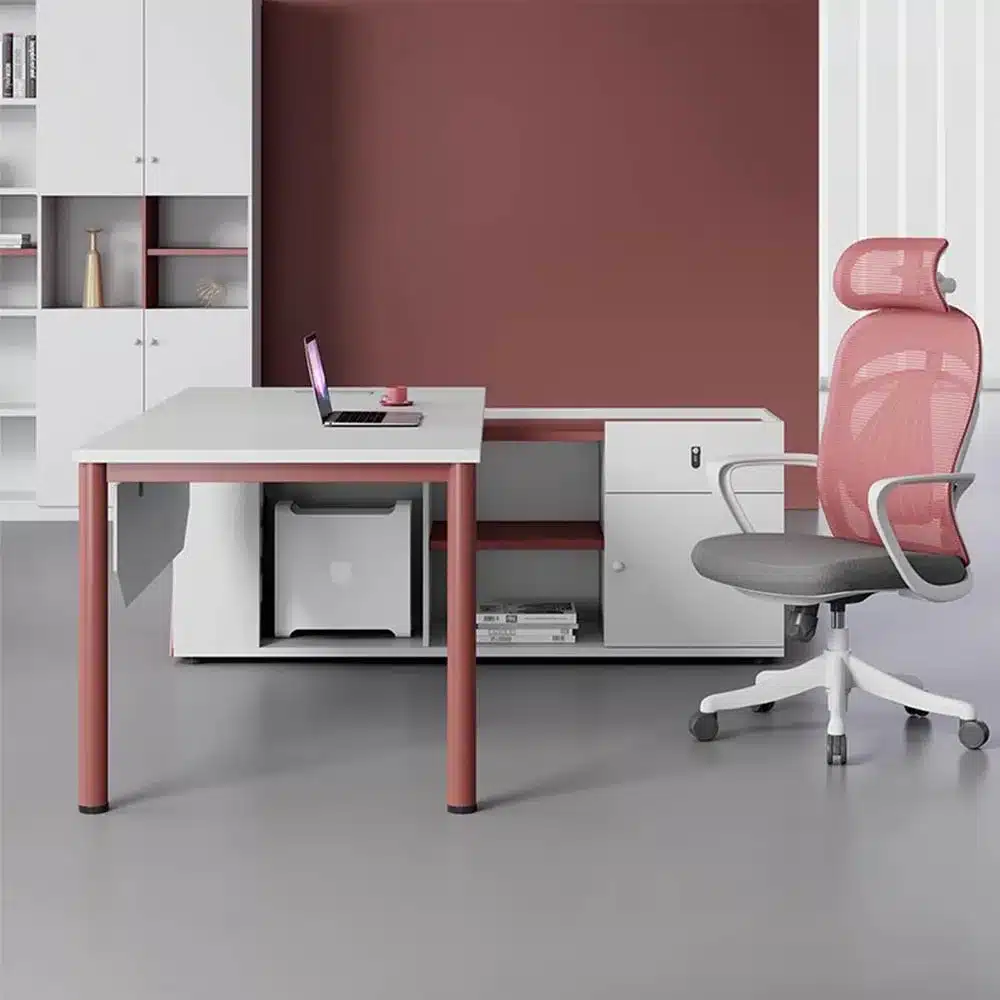 Modern Minimalist Red Executive Desk - Maoters - image 6