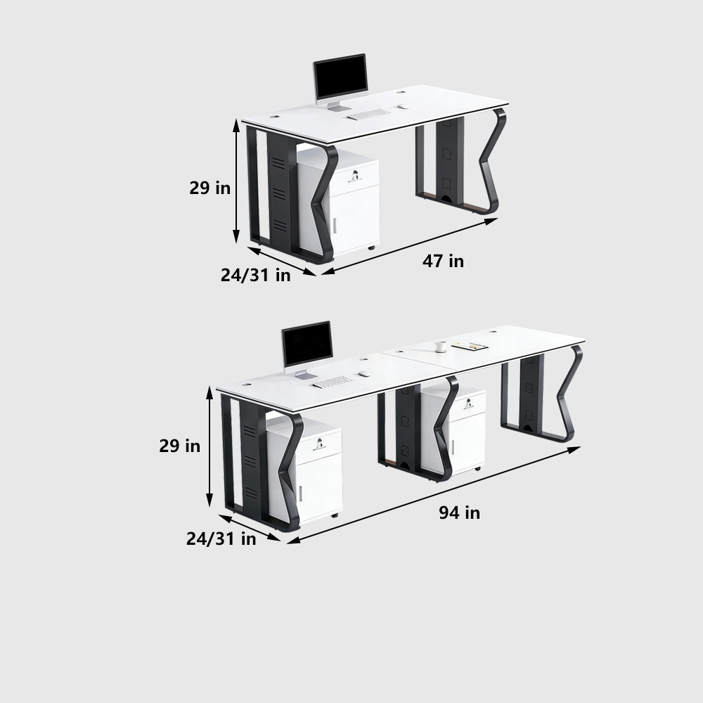 Modern Office Desk - Simple Design with Foot Pad - image 7