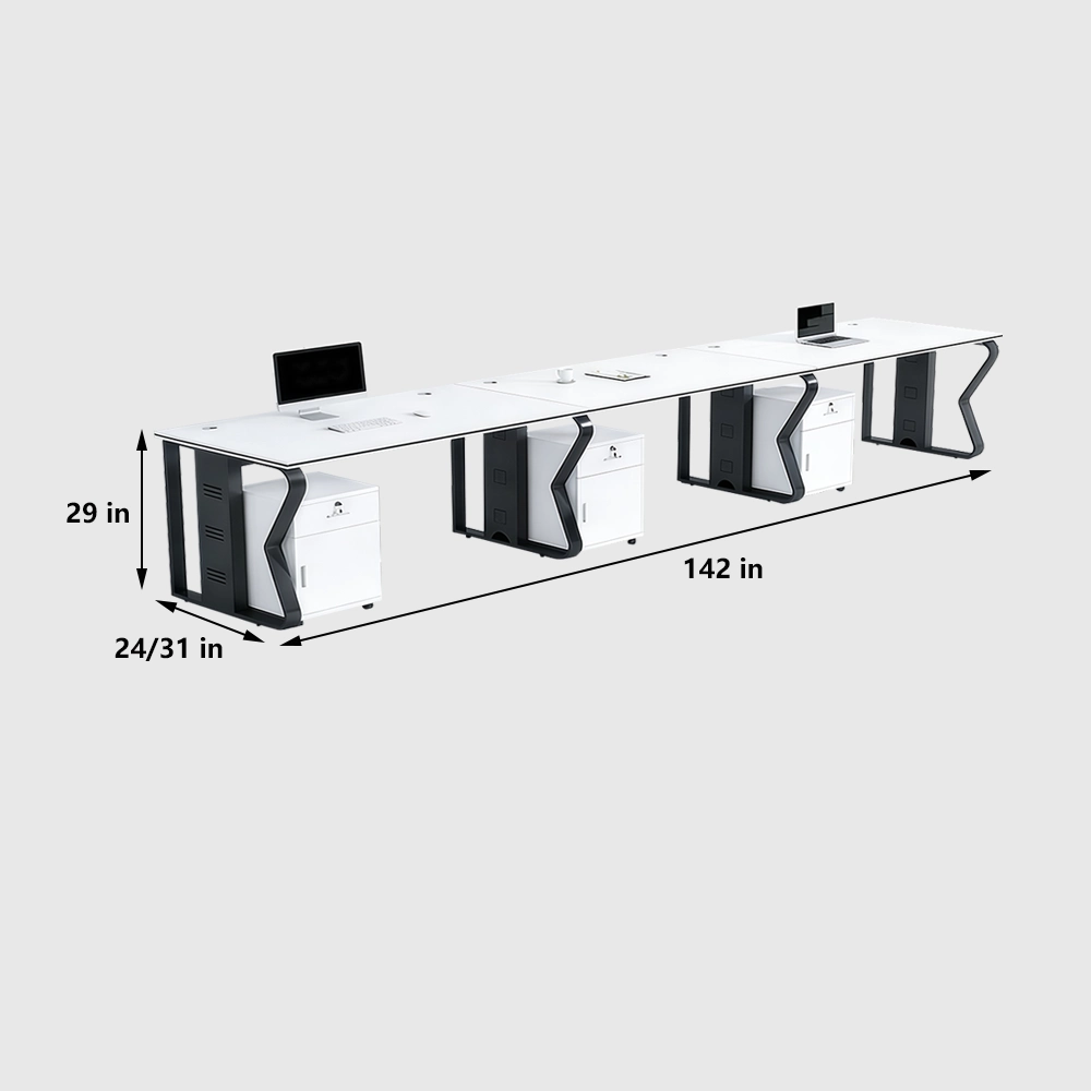 Modern Office Desk - Simple Design with Foot Pad - image 8