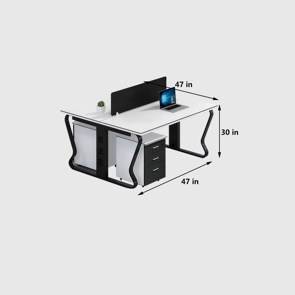 Modern Office Workstation Desk &amp; Chair Combo - image 9