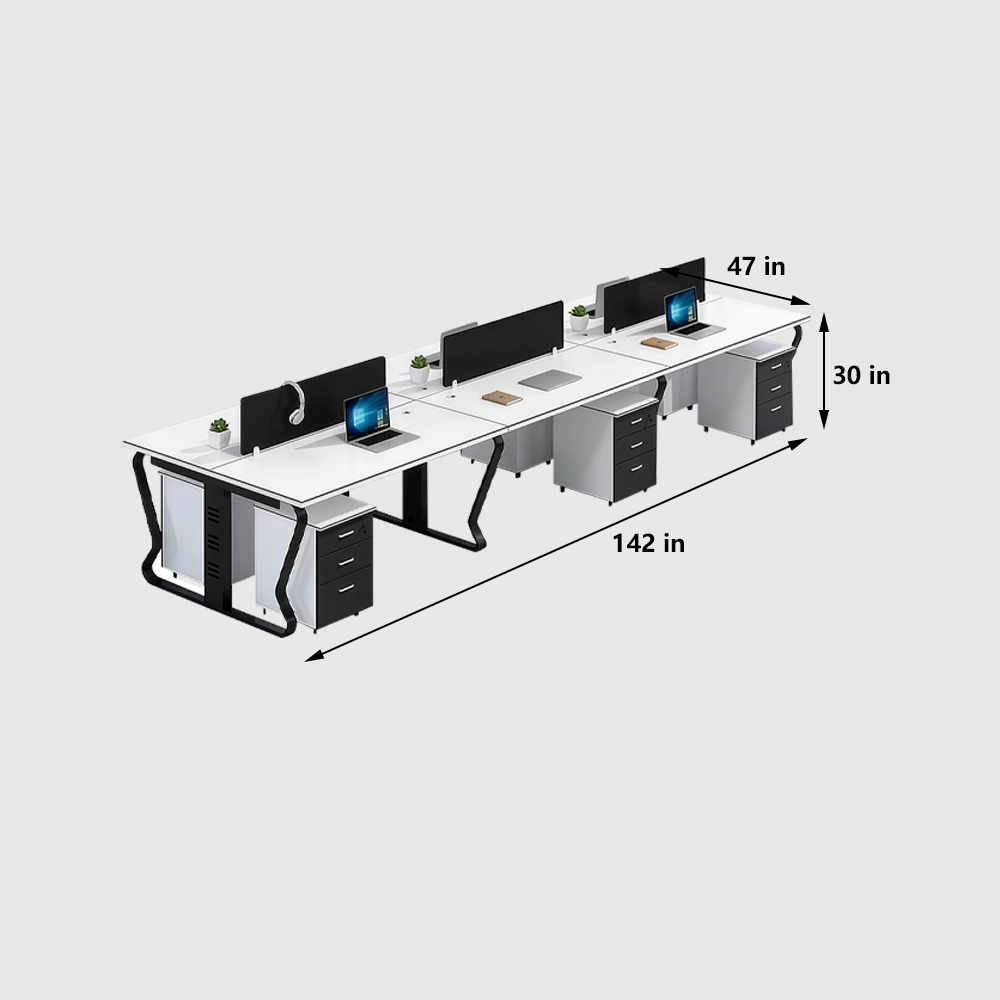 Modern Office Workstation Desk &amp; Chair Combo - image 12