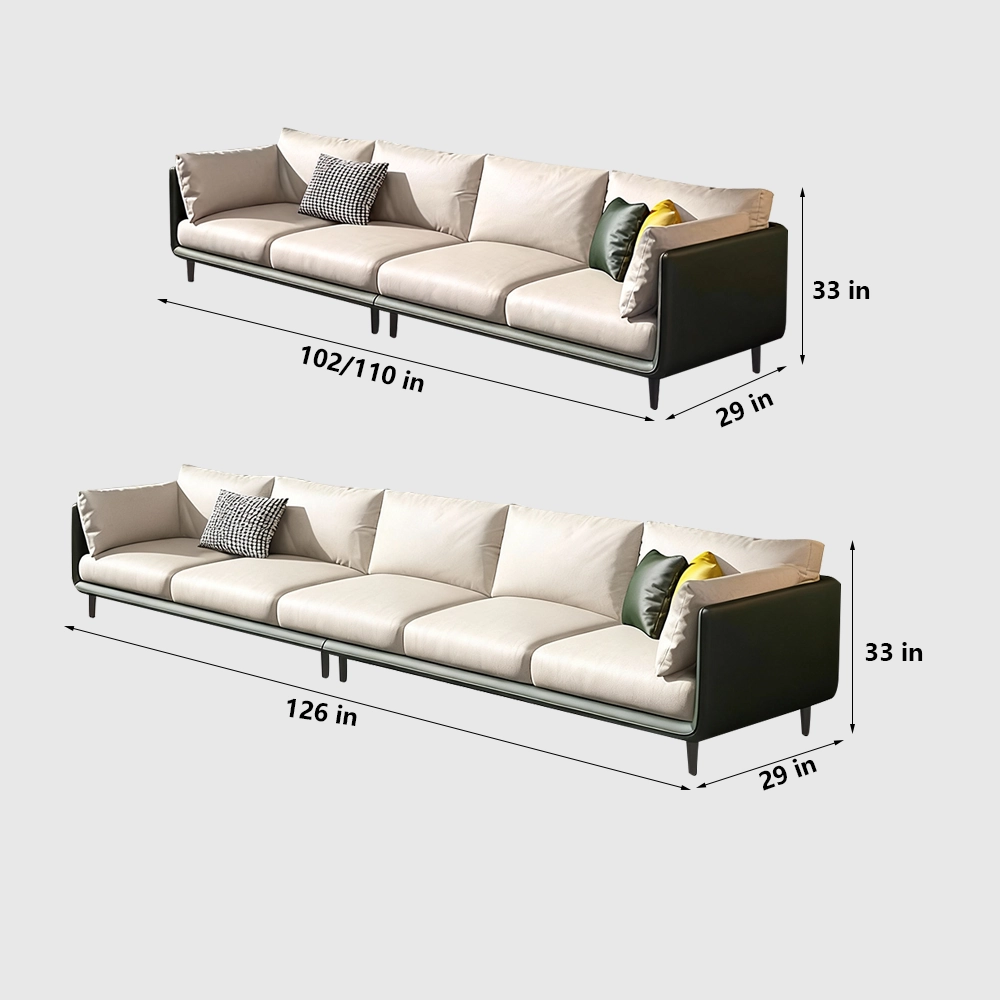 Modern Upholstered Leather Sofa - image 12