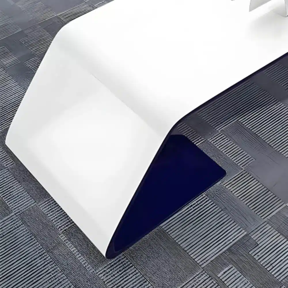 Modern White Manager Desk - Stylish Lacquered Office - image 5