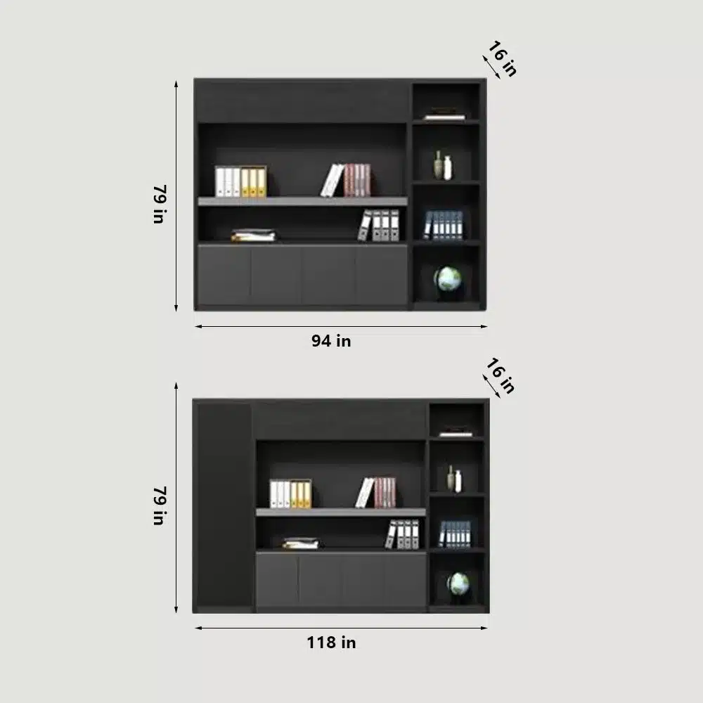 Modern Wooden Office Desk - Black Executive Style - image 4