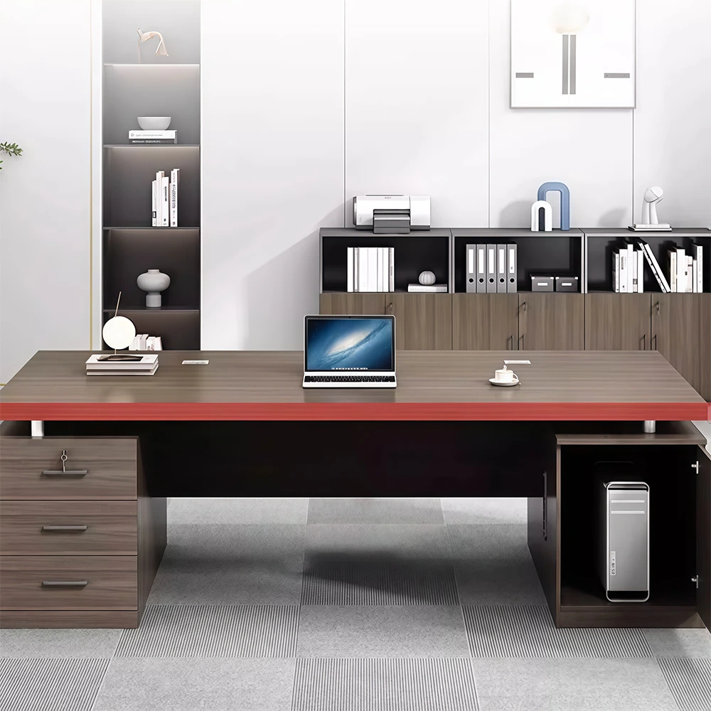 Office Computer Desk Double Cabinets Executive - Maoters - image 14